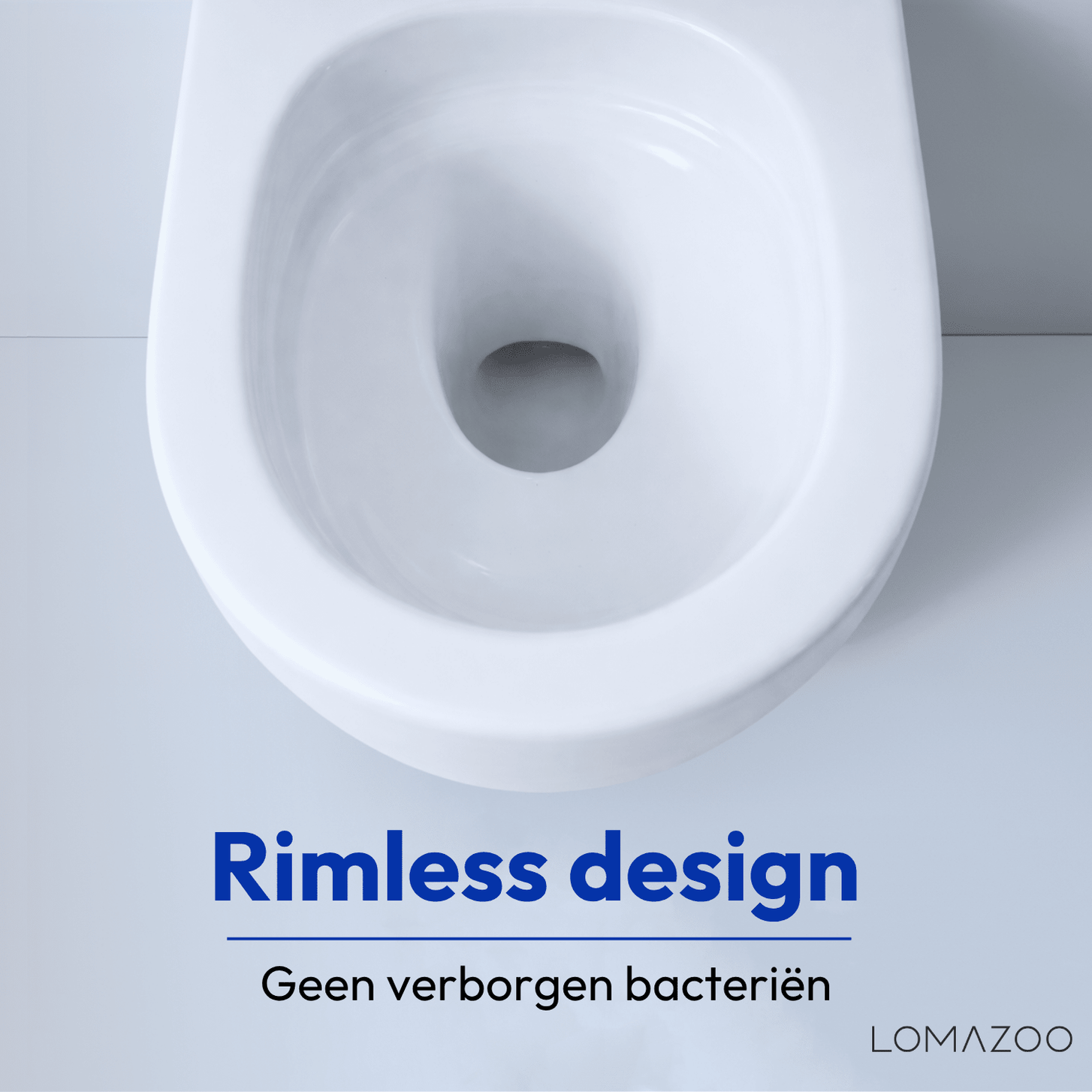 Hangtoilet met Inbouwreservoir - Rond Wit - Drukplaat Vierkant Wit - Linea - lomazoo.com