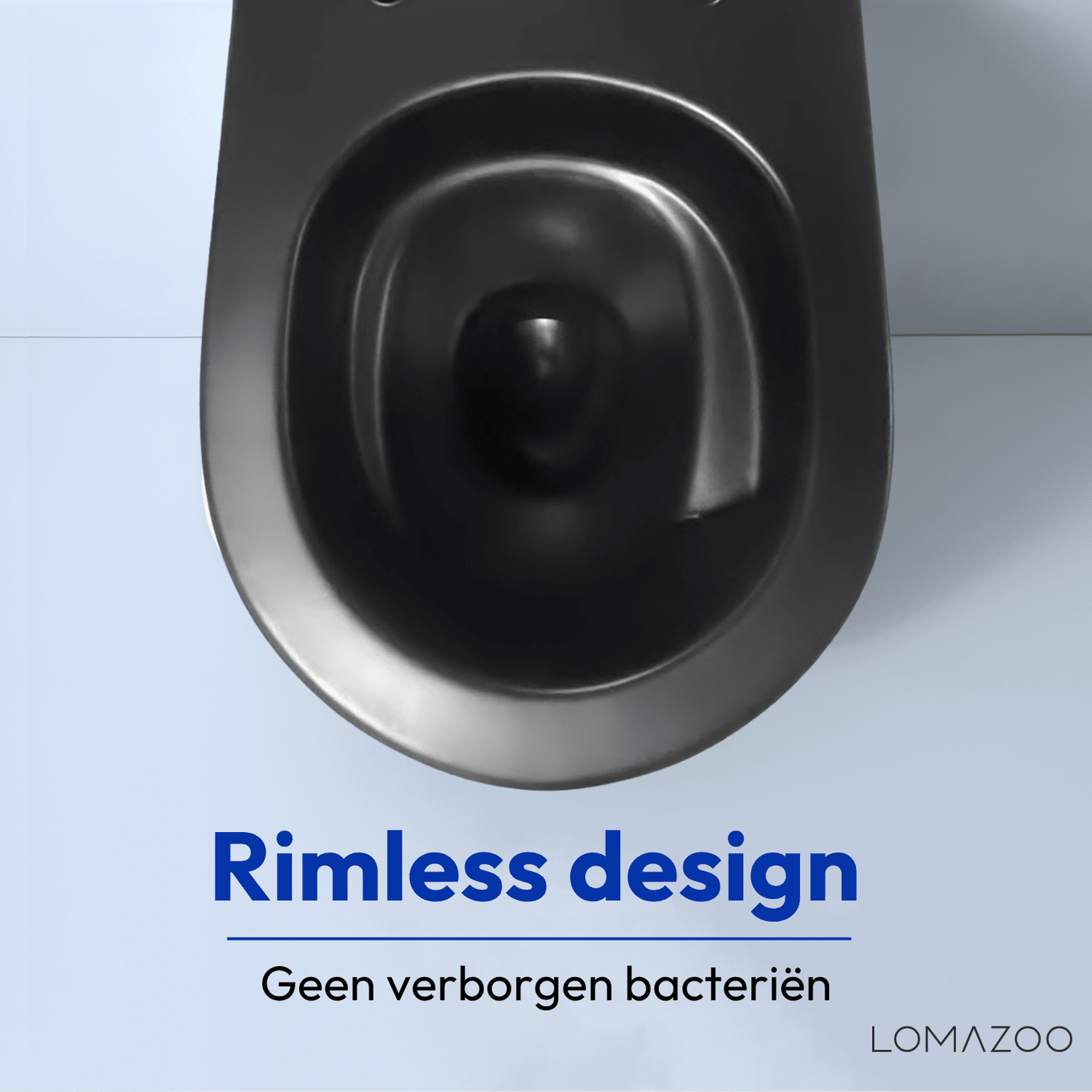 Hangtoilet met Inbouwreservoir - Rond Zwart - Drukplaat Vierkant Chroom - Linea - lomazoo.com