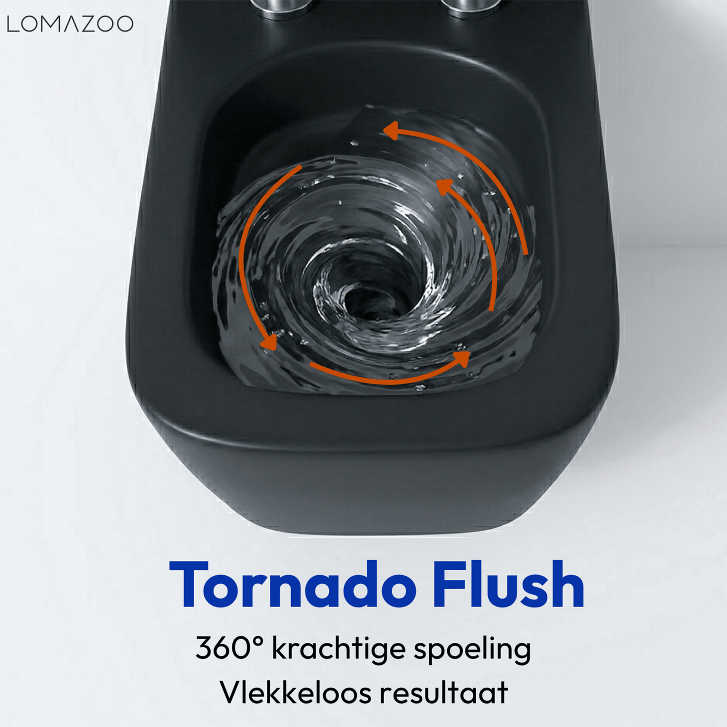 LINEA Hangend Toilet - Zwart - Vierkant - lomazoo.com