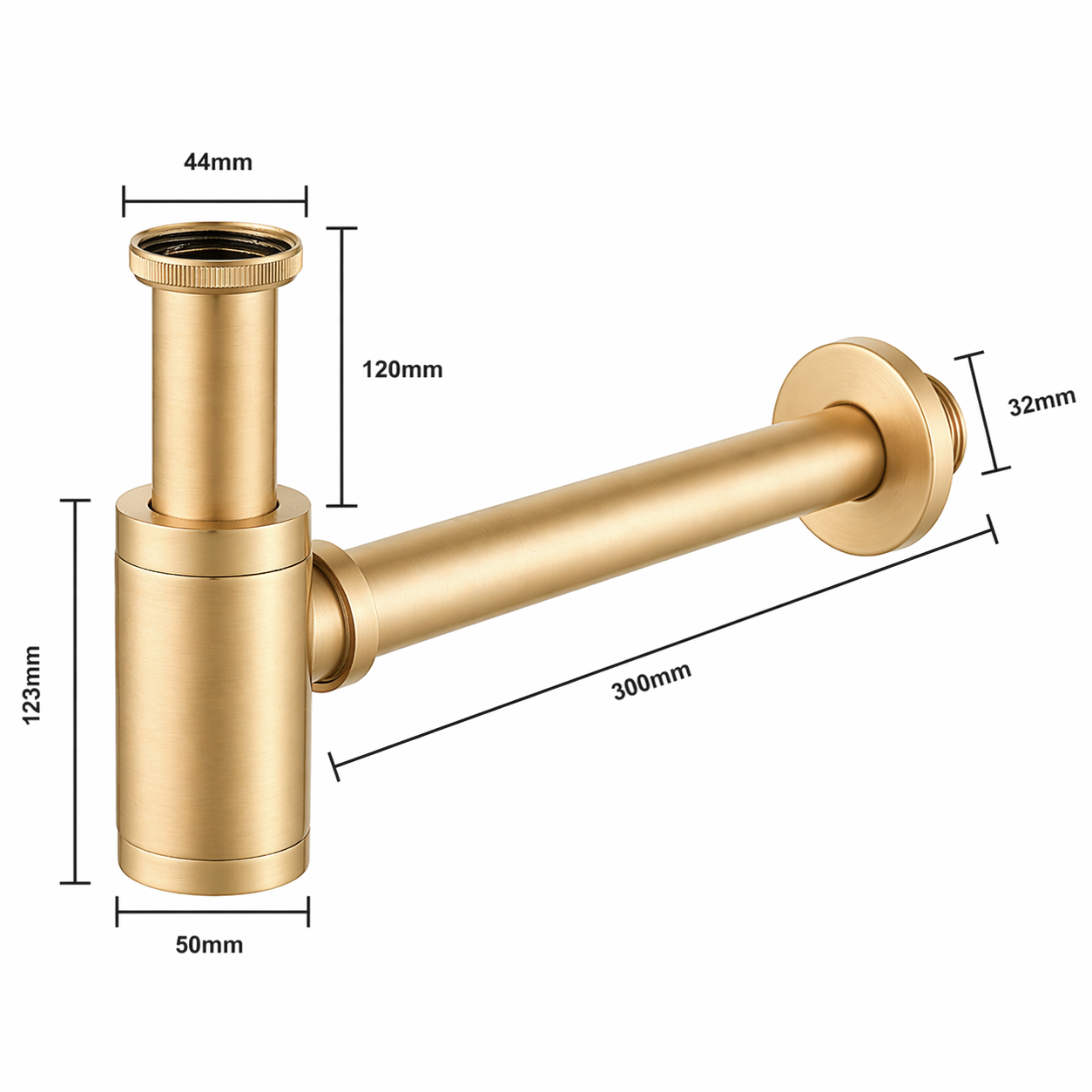 Sifon Wastafel 44 mm - Gold