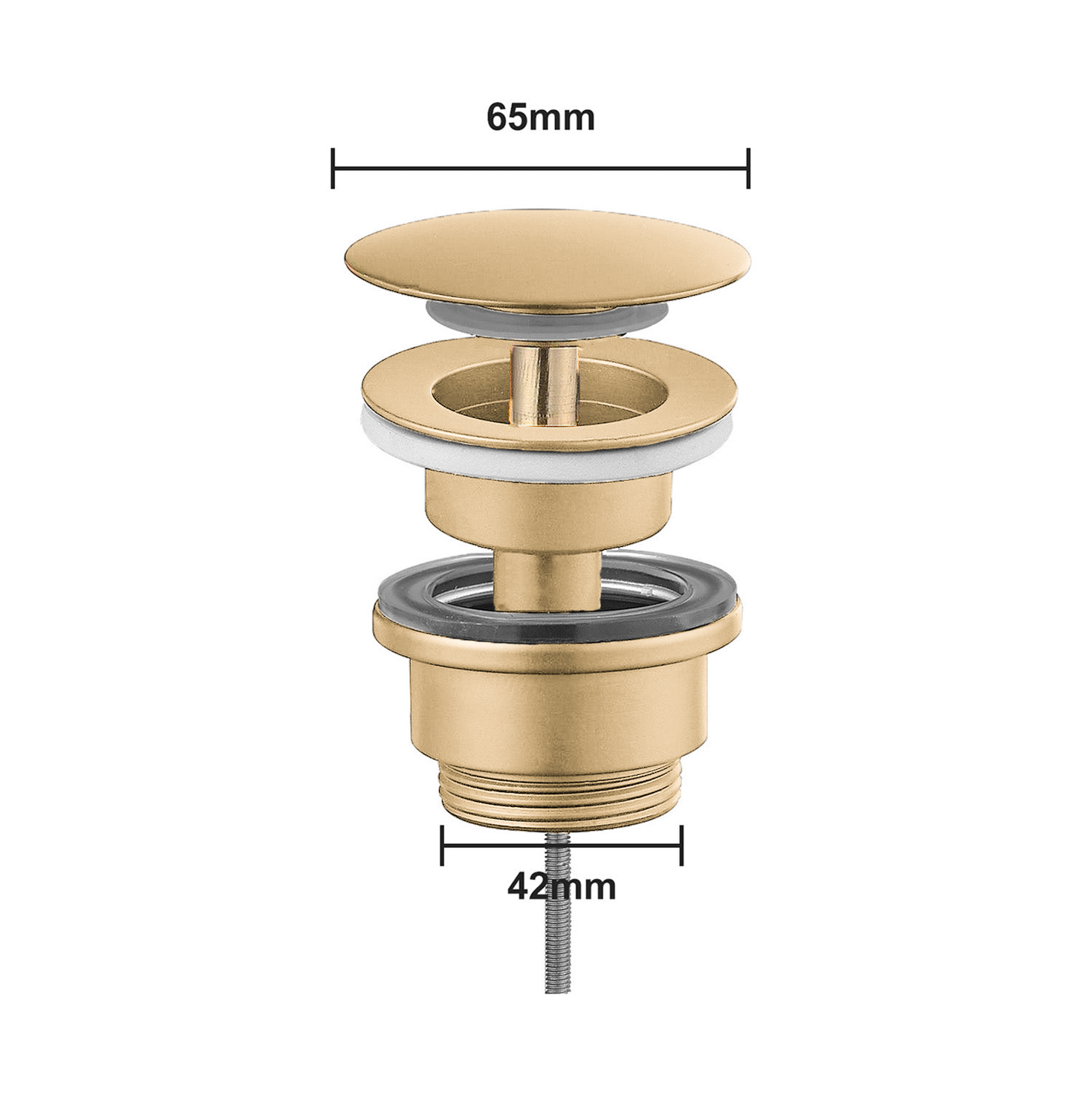Afvoerplug Wastafel Clickwaste 42 mm - Goud