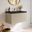 MODENA Greige - Wastafel Zwart - 80cm
