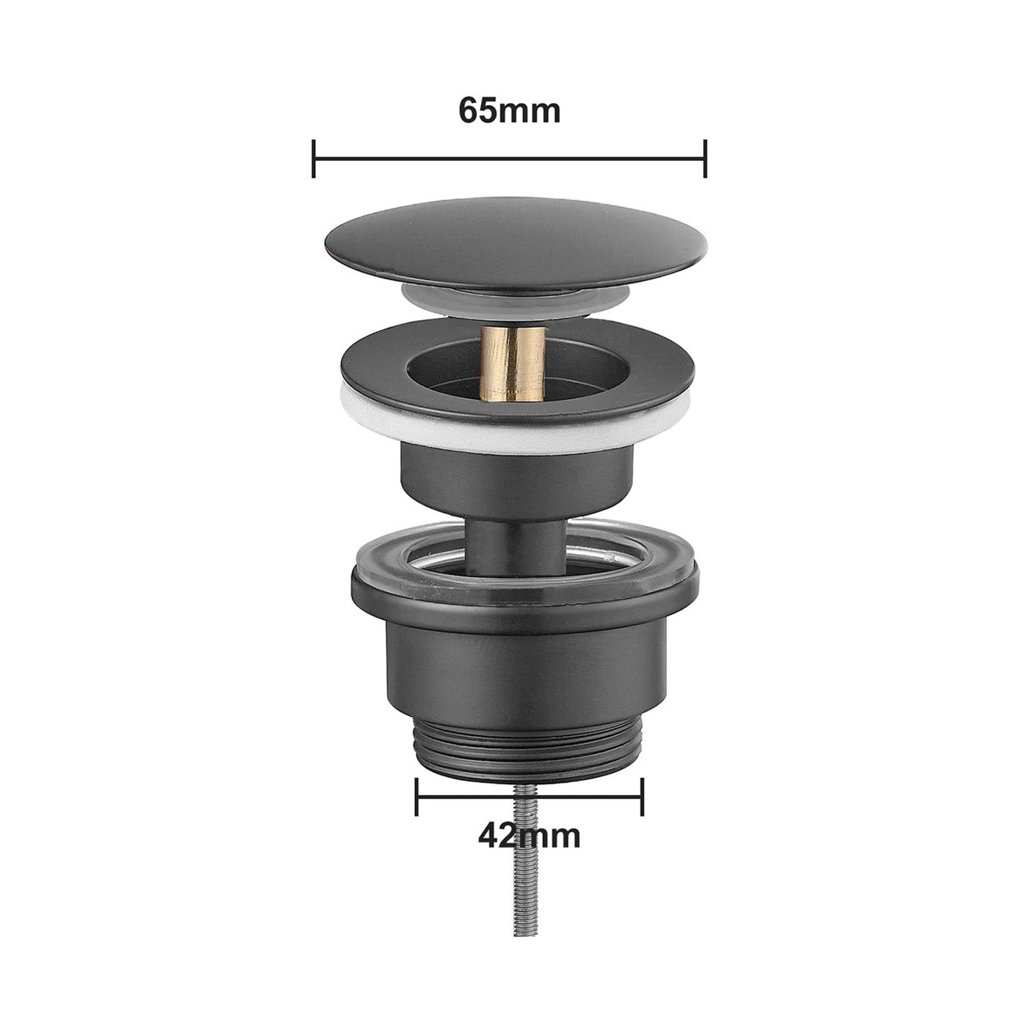 Afvoerplug Wastafel Clickwaste 42 mm - Gun metal